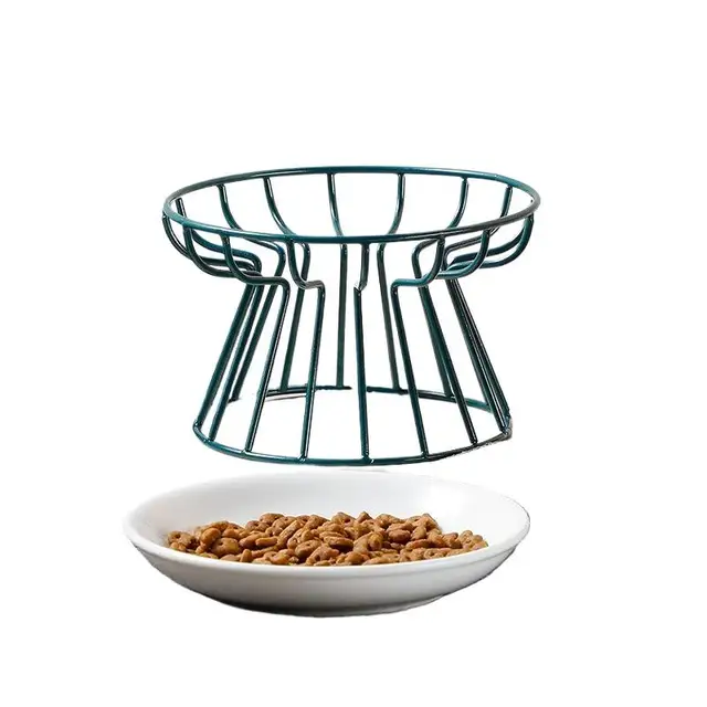 Food Water Treats For Cats &amp Doggie Cat Stand Bowl Dogs Supplies Ceramic Raised Pet Bowl Outdoor Feeding Drinking Accessories 6