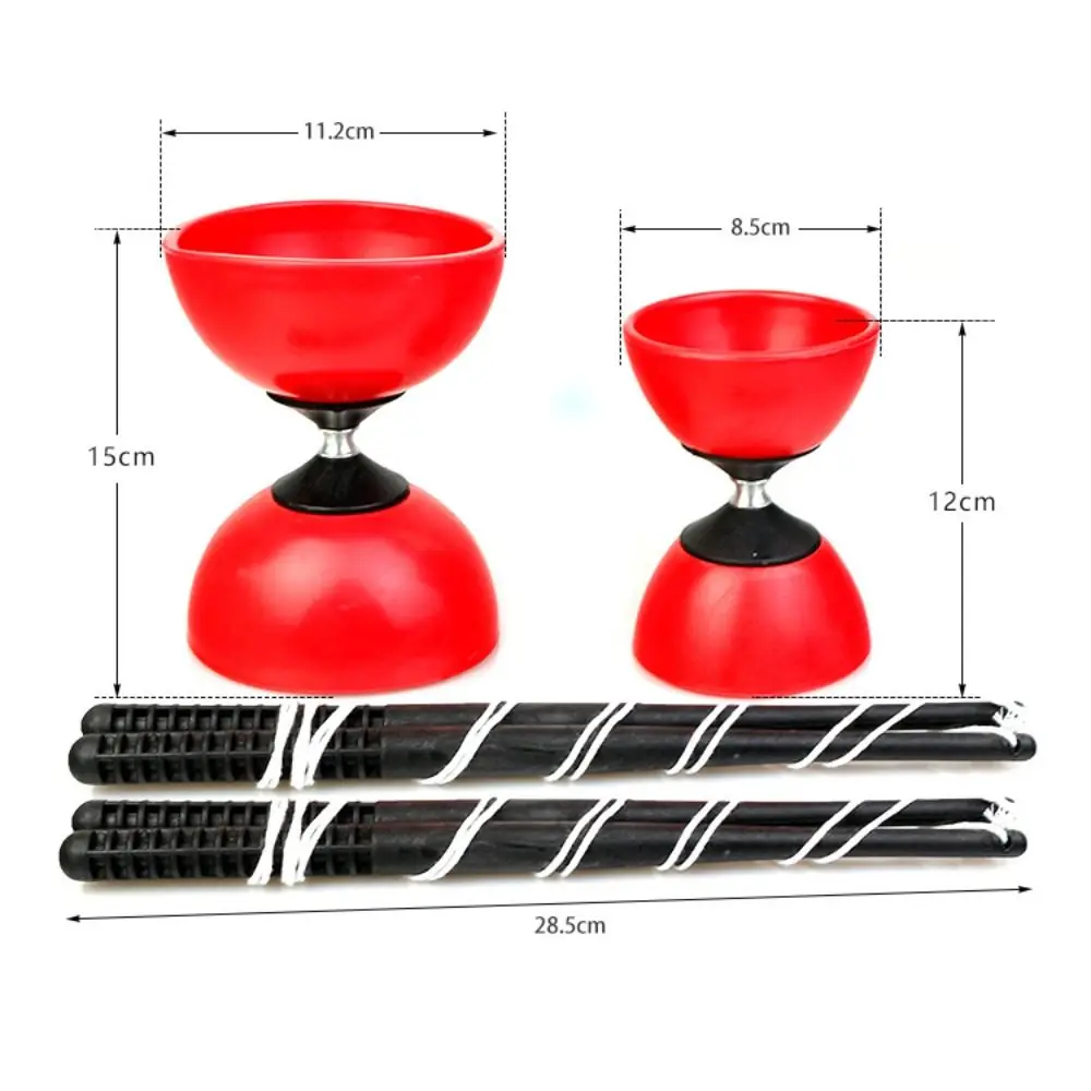 Sensory Training Equipment Leather Chinese Diabolo Bowl Shape Thicken Chinese Yo-yo Soft Diabolo Toy Outdoor 6