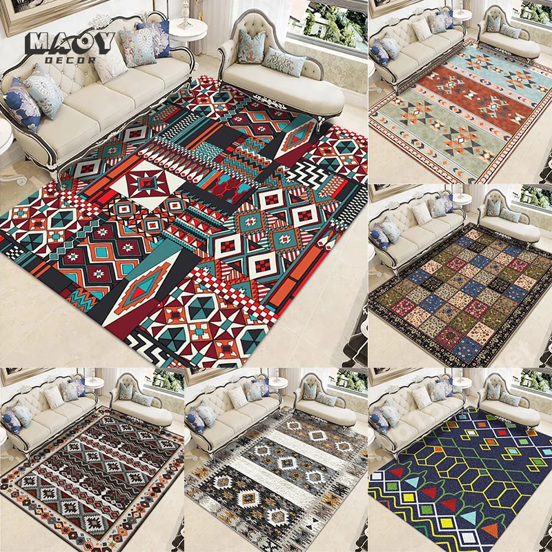 

Ковер для гостиной в винтажном стиле, домашний Американский персидский ковер для гостиной, одеяло для чайного столика, для спальни, большой нескользящий ковер, коврики