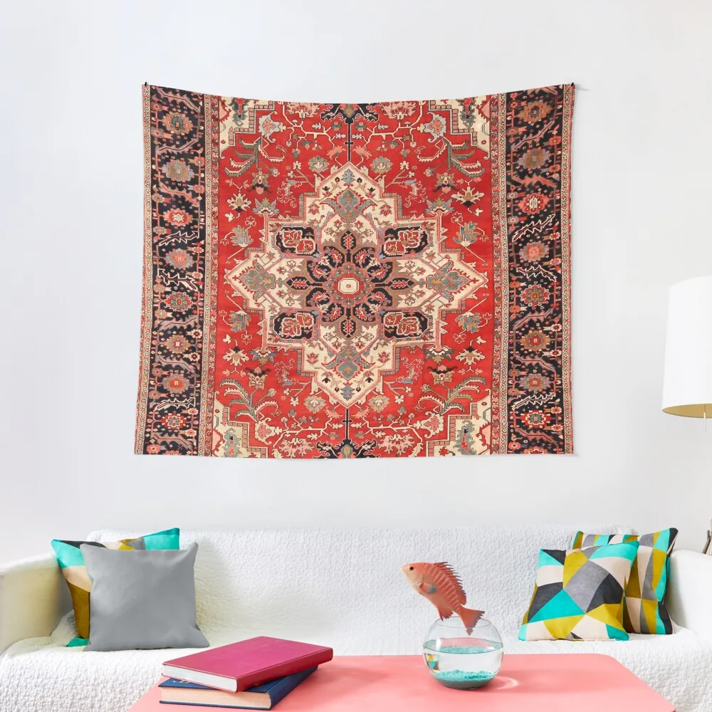 

Antique Persian Serapi Rug Print Tapestry Room Aesthetic Decor Wall Mural