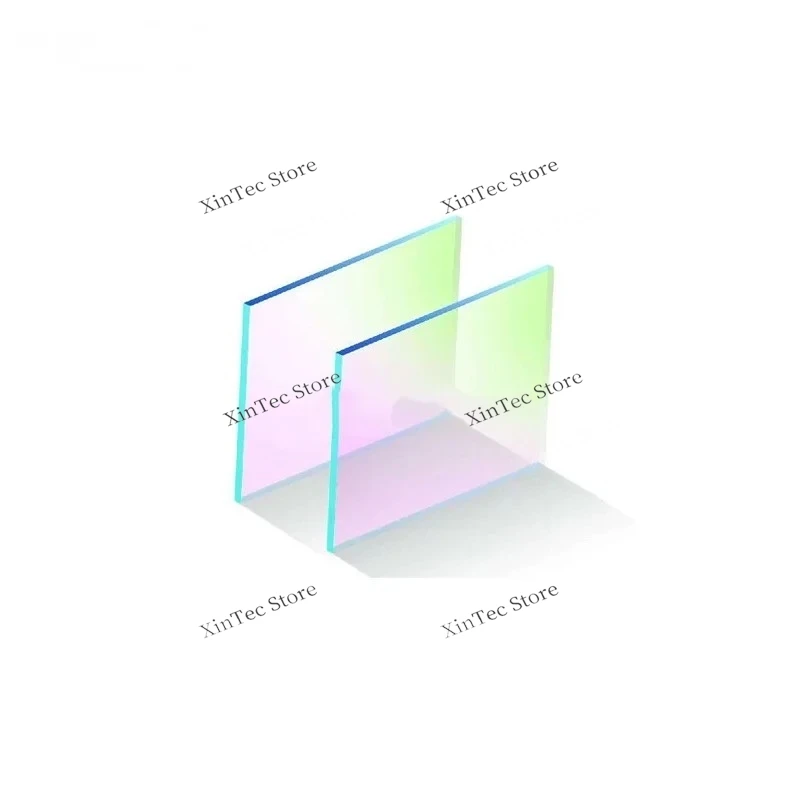 두께 1mm 정사각형 투명 청록색 안티 레드 이색성 거울 Rgb 라이트 결합기 다층 스테이지 레이저 램프 반사경