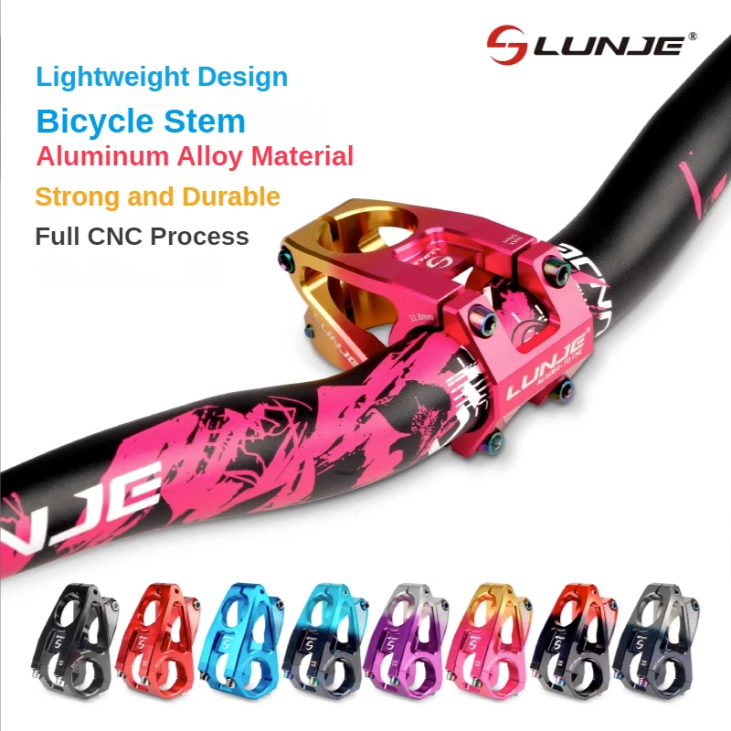 LUNJE-CNC-Bicycle-Handlebar-Stem-Mtb-Power-Short-35mm-43mm-45mm ...