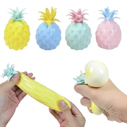 Balle Anti Stress en forme d'ananas souple, 8cm, jouet pour enfants et adultes, cadeau créatif 