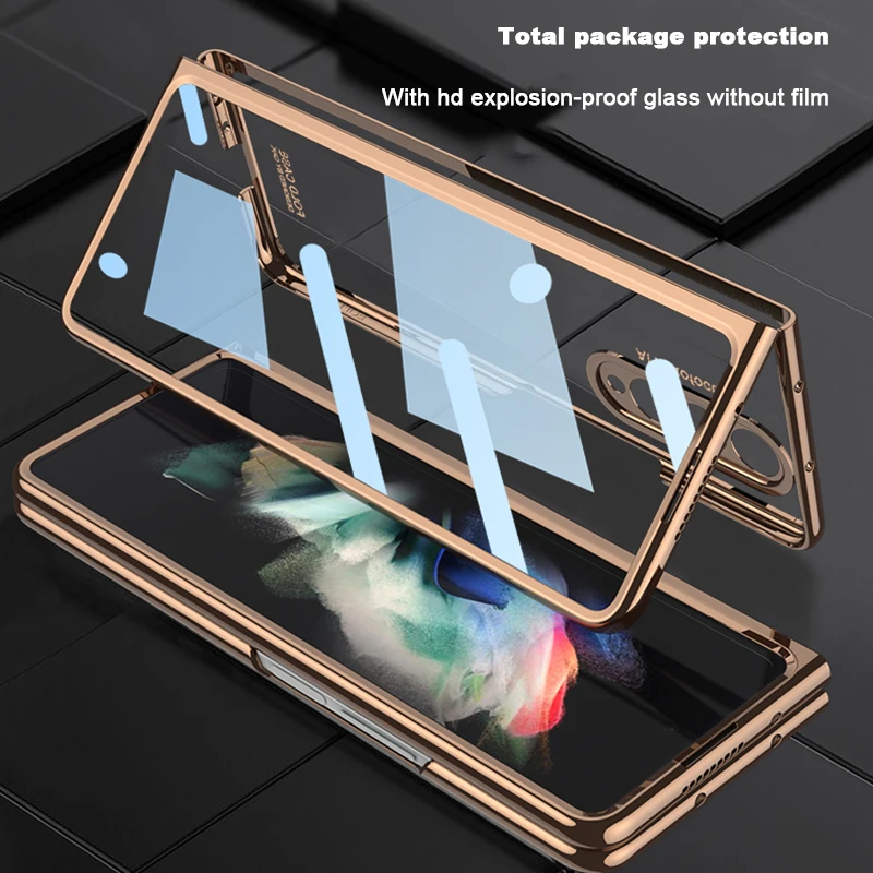 

Прозрачный чехол из закаленного стекла для Samsung Galaxy Z Fold 3 4