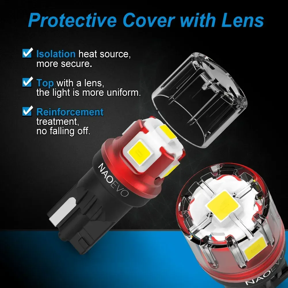 NAO W5W T10 LED CANBUS   5W5 12V 24V 5W 750Lm   ڵ ׸   194 3030 SMD ڵ   ȣڻ 