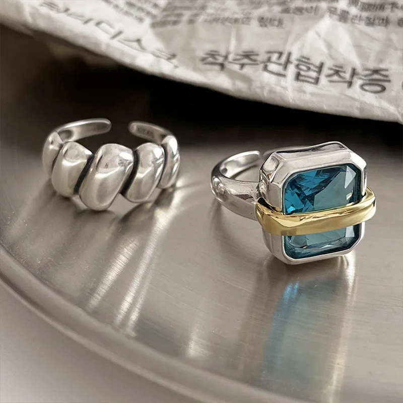 Silver Ring Adjustable Opening for Girls Women Fashion Popular Jewelry for Party Dress Birthday Gift