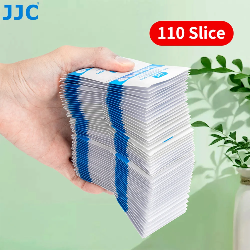 JJC 110Pcs Lens Cleaning Wipes Moistened Individually Wipes Pre-moistened Lens Cleaning for Glasses Camera Lens Phone Screen