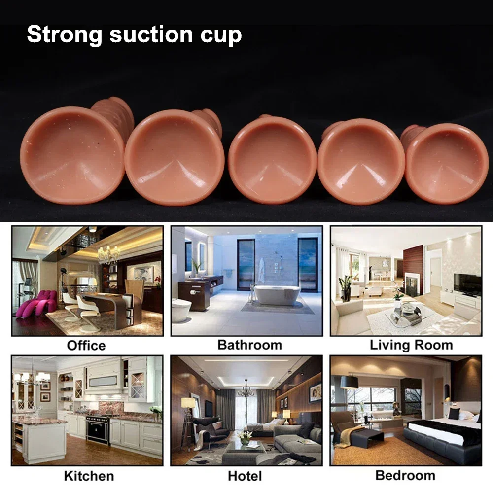 Sex Toys Double Layer Silicone Dildo Realistic Fake Long Penis Butt Plug for Woman Men Vagina Anal Massage 5 Sizes