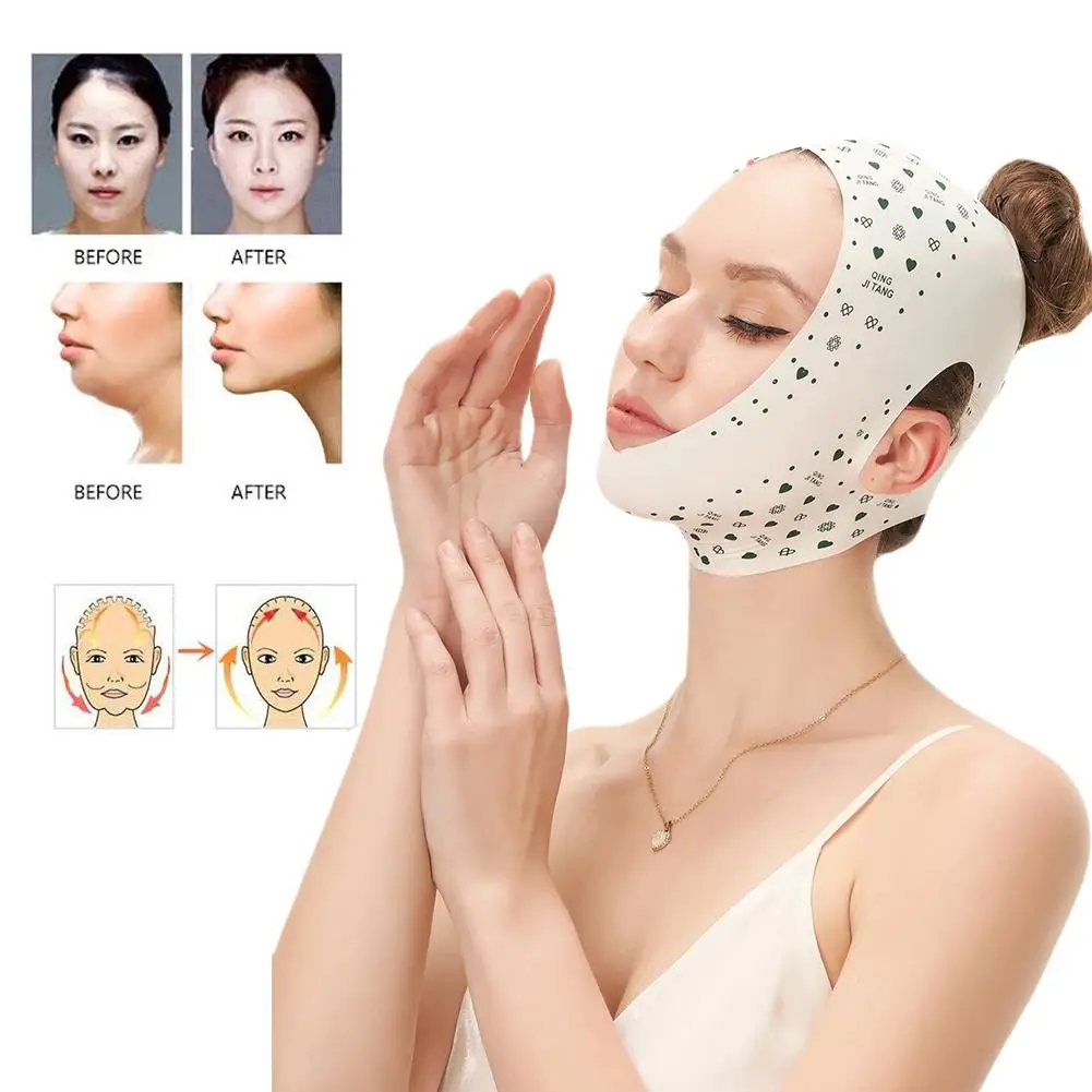 통기성 V 페이스 밴드, 뺨 리프트 업, 얇은 마스크, 이중 턱 감소, V 라인 쉐이핑 붕대, 주름 방지, 얼굴 슬리밍 스트랩