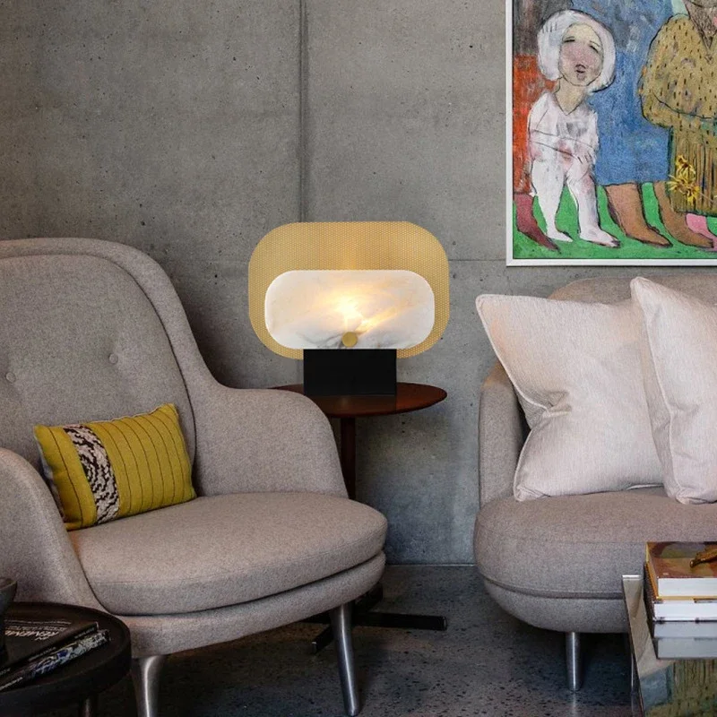 ALBERT Nordic Marble Table Lamp Luxury Modern Art Family Iiving Room Bedroom LED Creativity Decorative Desk Light 2
