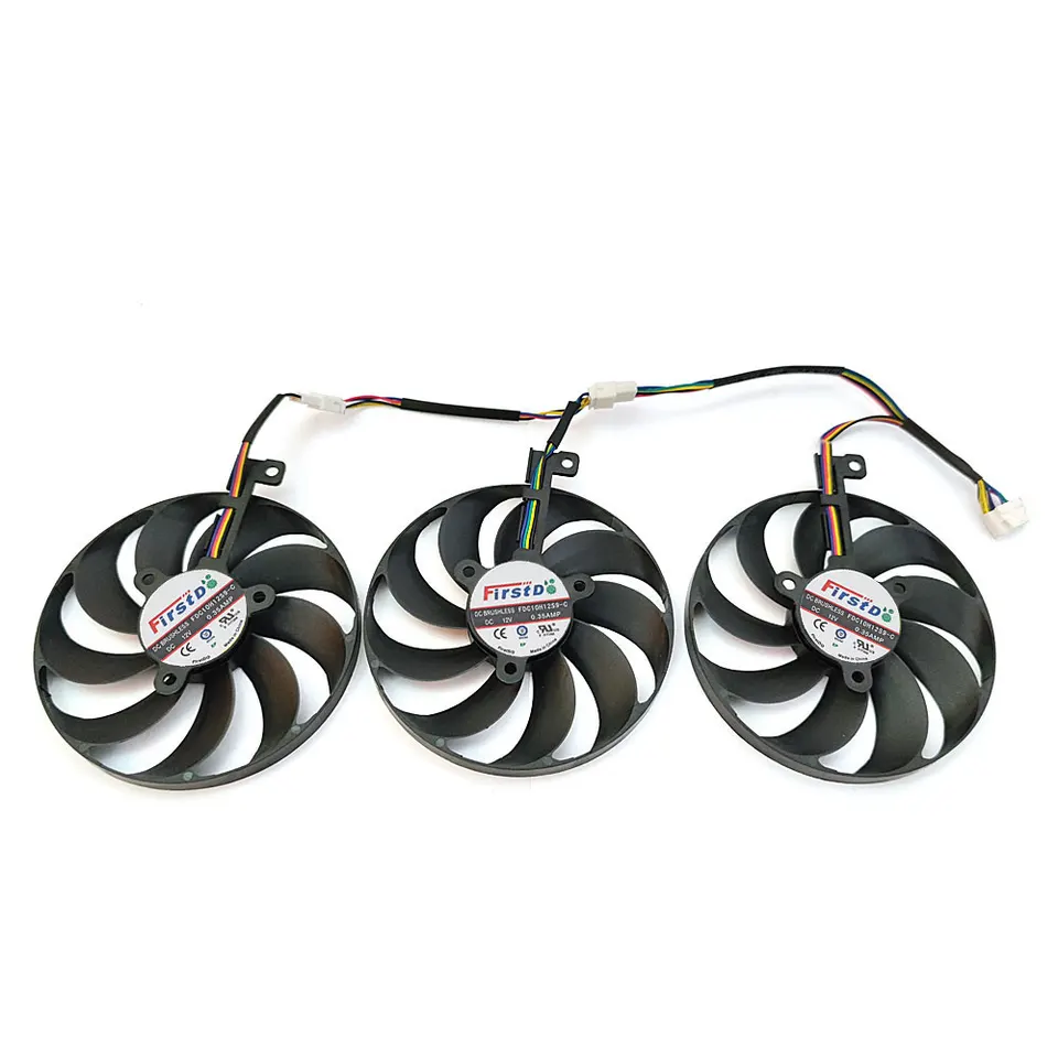 NEW 1SET FDC10H12S9-C T129215SU RTX 2080 2070 GPU Fan，For ASUS RX
