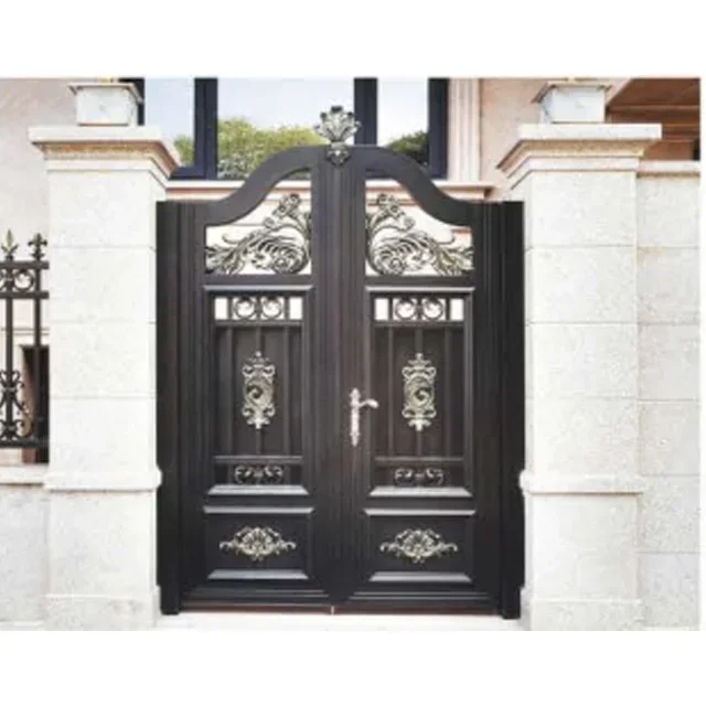 Aluminum Fence Gate, Villa Garden Entrance, Automatic Outer Door, Customized Size, Wear-resistant, Rust Proof and Waterproof 3
