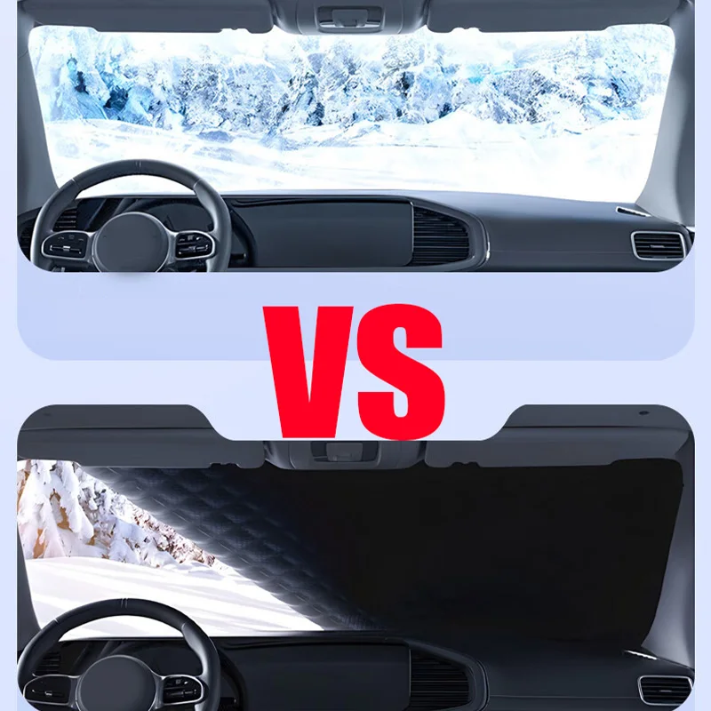Car snow shield Sunshade sunblock front gear snow shield thickened and lengthened in winter frost protection front windshield