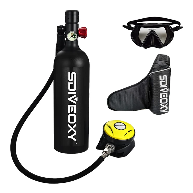 Scuba Diving Oxygen Tank 1L Cylinder Underwater Breather for with