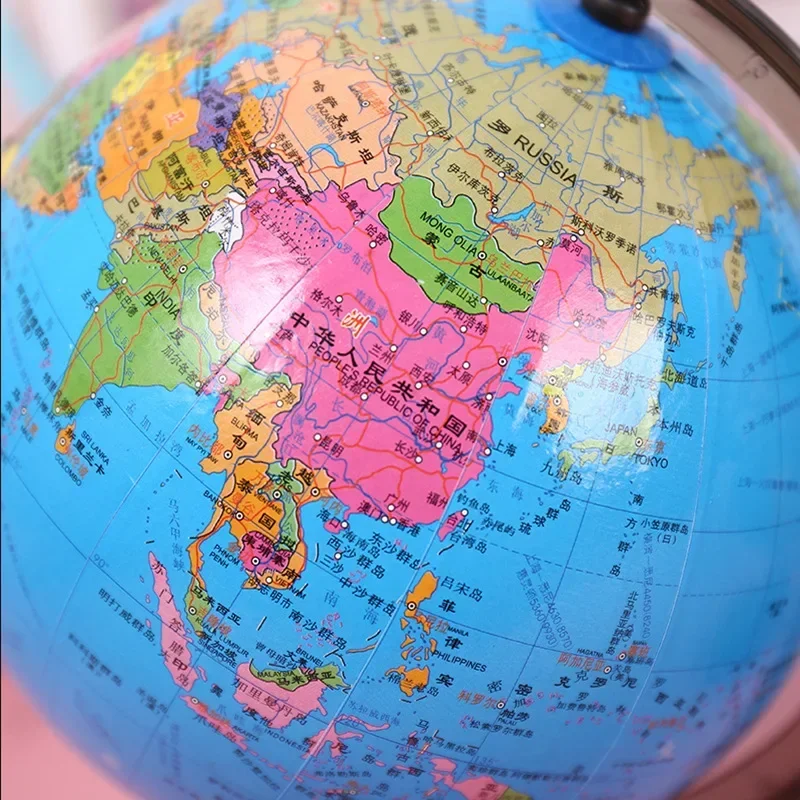 World Earth Globe Kids Educational Rotating Stand Ball Home Office Ornament english world globe