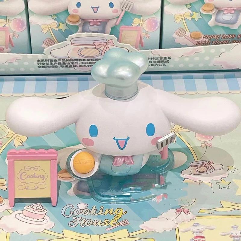  MINISO SanrioBlind Box Cinnamoroll 요리 오두막 시리즈 TidePlay 장식품 모델 KawaiiAnime 인형 장식 ChildToy 선물