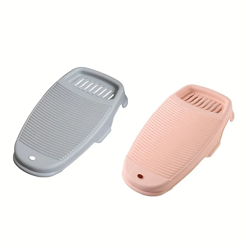 1pc Creative Plastic Thickened Old-fashioned Mini Washboard laundry board With Soap Dish-Perfect For Household Laundry!