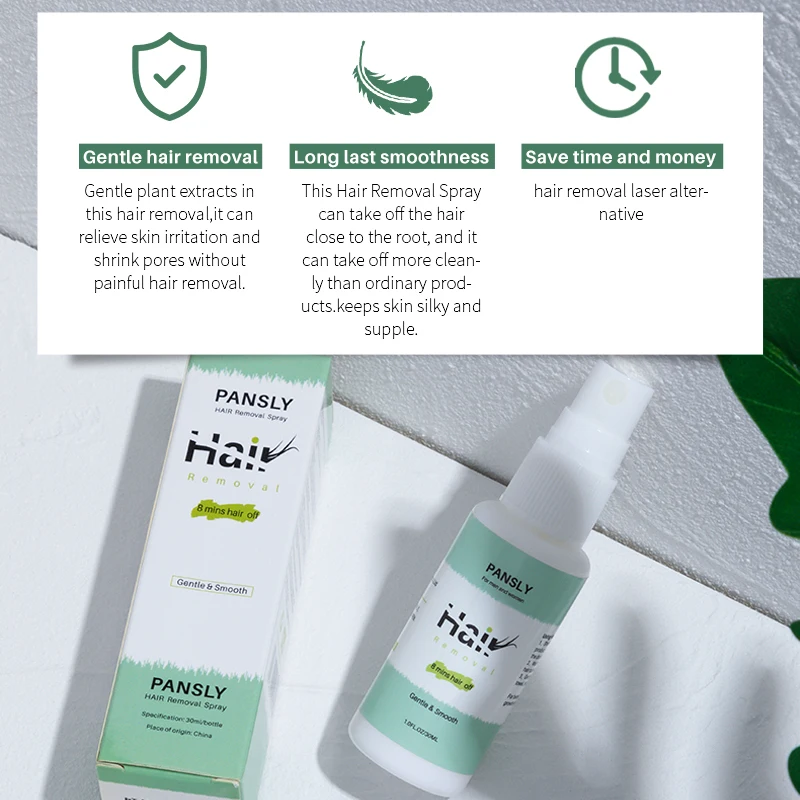 Hair Removal And Stop Growth Inhibitor Spray 3 Kits Professional Painess Non-Irritating Smooth Skin for Women Men hair removal spray,hair growth removal inhibitor