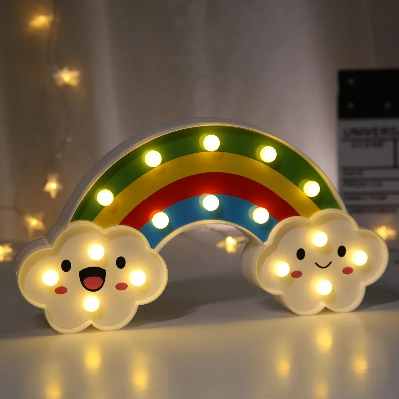 

Flamingo Cactus 3d Led Lamp Girl's Heart Room Dormitory Background Package Table Lamp For Bedroom Christmas Decorative Lights