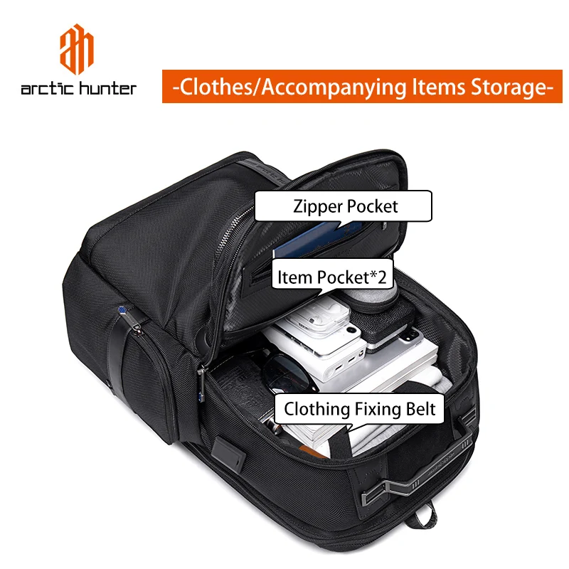 Arctic Hunter 2023 New Fashion Waterproof Laptop Backpack 17 Inch Men's Waterproof Functional Backpack Travel Backpack