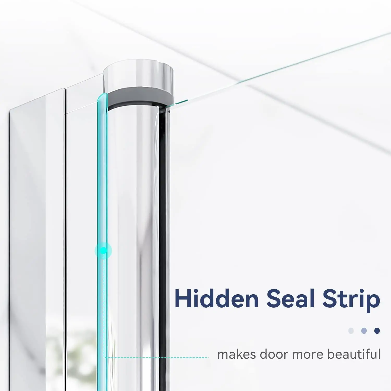 Pivot Swing Shower Door 36 in.W x 72 in.H, Frameless Shower Door with 1/4 in. Clear Tempered Glass, Single Glass Panel 6