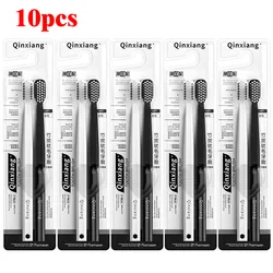 Sustainable Bamboo Charcoal Toothbrush Set with Soft Bristles (694 - 10pcs)
