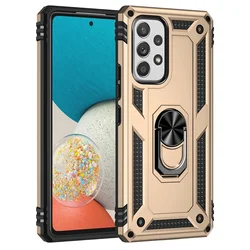 Ultimate Shockproof Armor Case with Metal Ring - Durable Protection for Samsung S9 (Gold)
