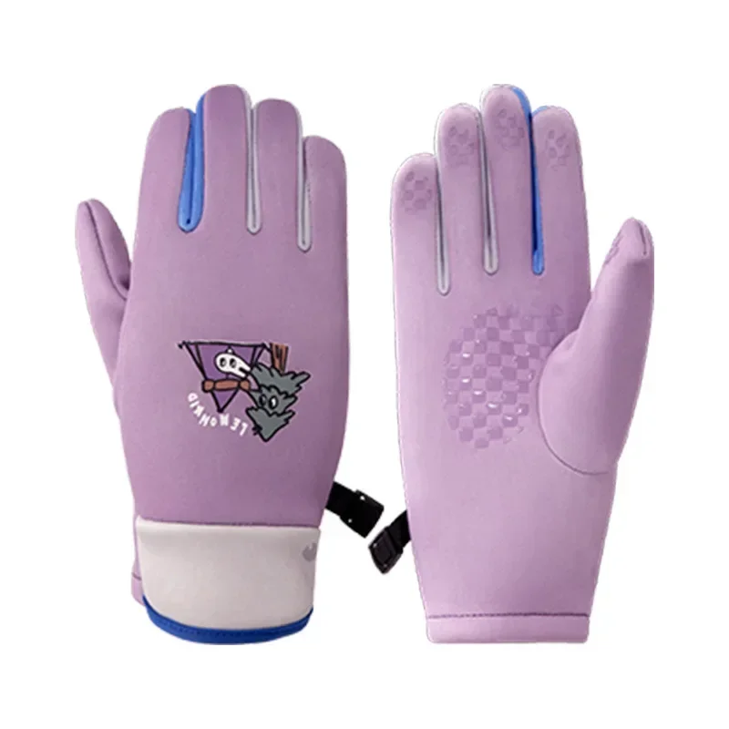 Autumn Winter Warm Children Ski Gloves Non-slip Waterproof Snowboard Snow Kids Glove for Boys Girl Outdoor Riding Gloves Gift