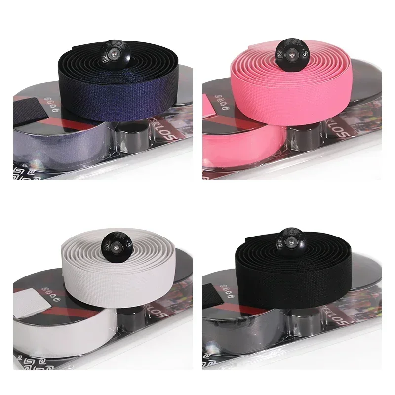 BUCKLOS Road Bike Tape Silicone+EVA Handle Tape Shockproof Bike Tapes Non-Slip Bar Wraps Soft Handlebar Belt Bike Accessories 3