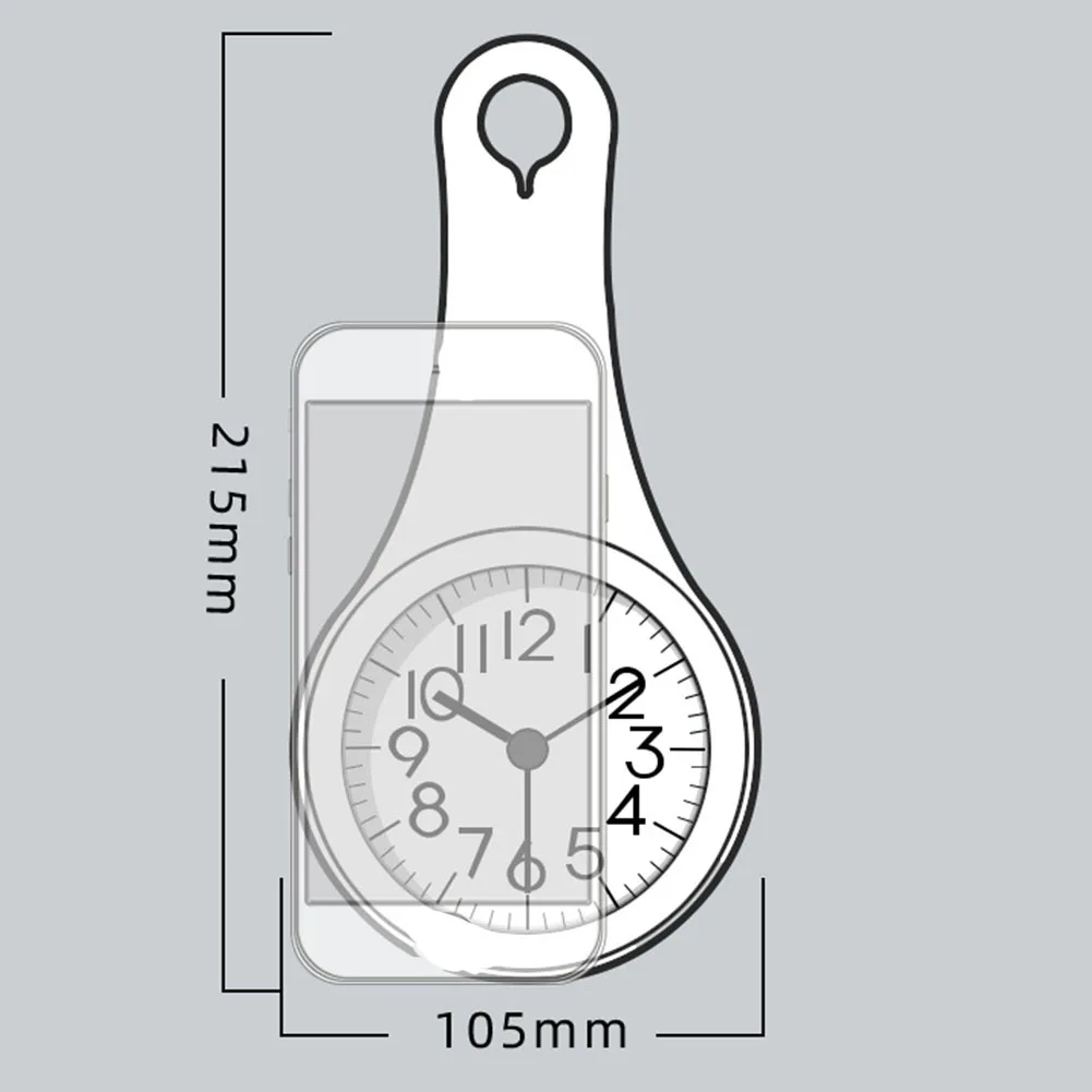Waterproof Bathroom Wall Clock Digital Silent Shower Clock Small Decorative Easy to Read Easy to Hang Battery Powered