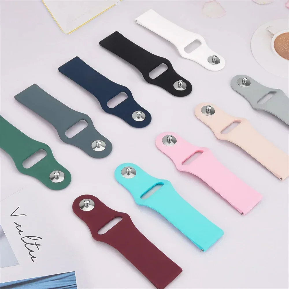 Sport Silicone Watch Band, 20/22mm, Premium Replacement Strap