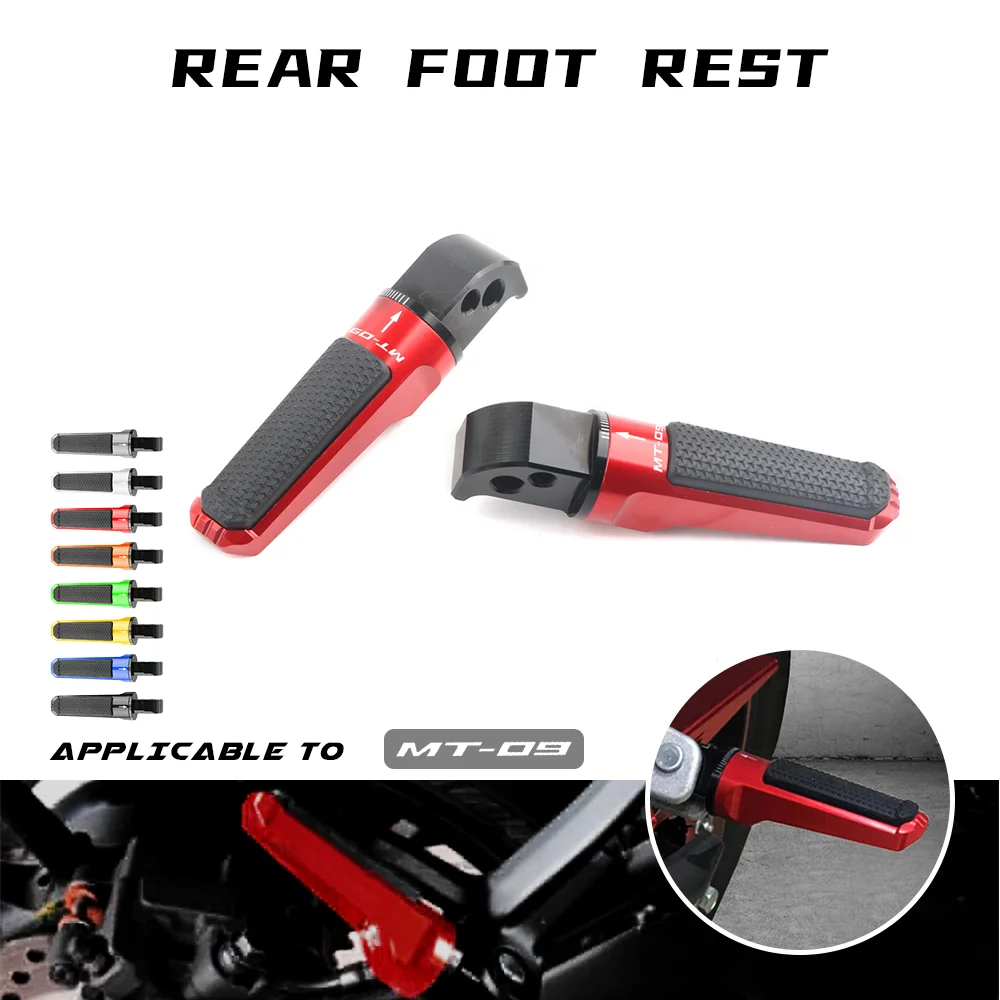 

Motorcycle Accesstories CNC Aluminum Rear Foot Pegs Footrest Passenger Footpegs for YAMAHA MT09 FZ09 TRACER FJ09 MT-09