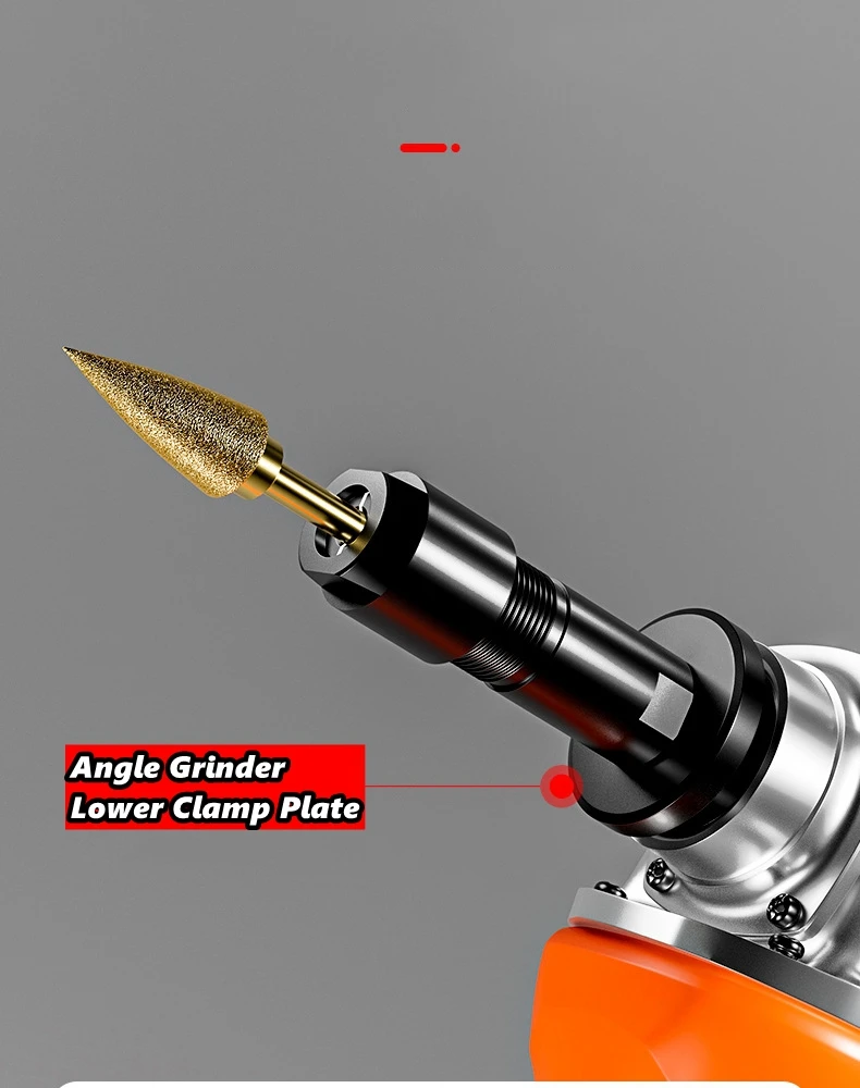 3/6-mm-Winkelschleifer-Adapter für gerades Schleifgerät, passend für 100-Typ-Winkelschleifer mit M10-Gewinde, Schleiffräser – Detail 3