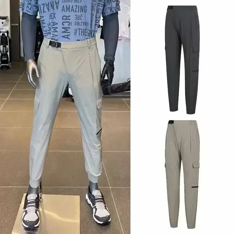 

Golf Pants Men's 2023 Spring and Autumn New Breathable Quick Drying Elastic Golf Pants Sports Casual Ball Pants