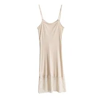 Sexy Natural Mulberry Silk Knitted Silk Lace Suspender Skirt Petticoat Bottomed Dress Women's Fashion Nightdress - Image 5