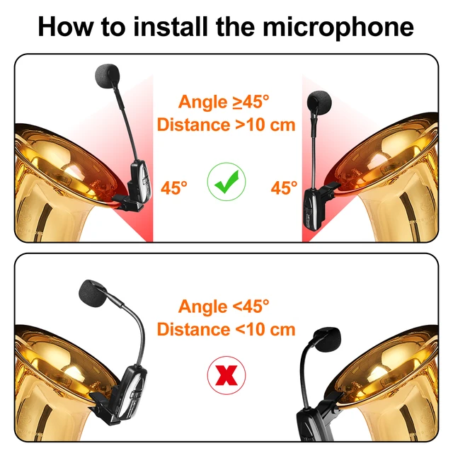 Saxophone Wireless Microphone,Recording of Wind Instruments,164FT Receiving Range, 2.4G, Hi-Fi Sound Quality,Plug and Play - Image 4