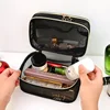 Big Size Double Layer Mesh Makeup Bag Women Cosmetic Bag Organizer Transparent Travel Makeup Wash Bag Beauty Case Toiletry Kit 3