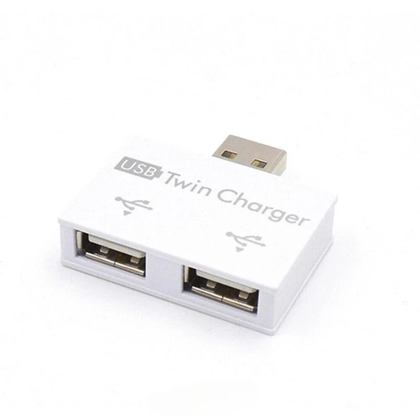 USB Splitter Hub Adapter with Dual Female Ports