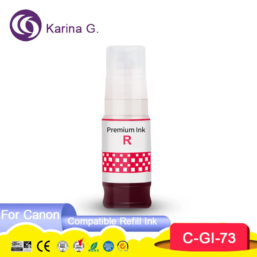 GI73 GI 73 GI-73 Premium Compatible Color Bulk Water Based Bottle Refill Ink For
