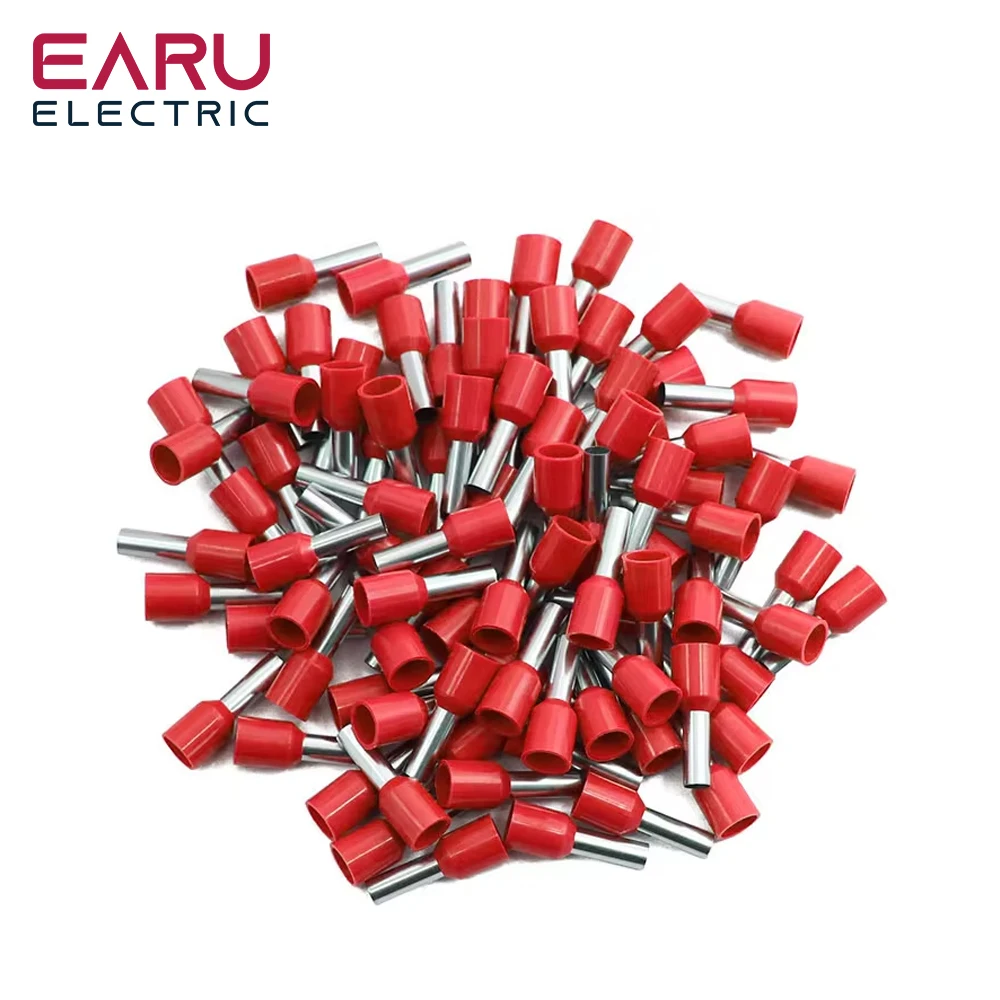 Terminal connector 1000pcs/Pack E0508 E7508 E1008 E1508 E2508 Insulated Ferrules Terminal Block Cord End Wire Connector Electrical Crimp Terminator