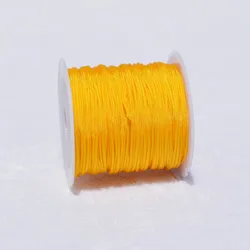 Vibrant Nylon Jewelry Thread Cord for DIY Creations - Assorted Colors, High Quality, 0.8mm Thickness 20m Length (Gold)