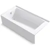 Alcove Bath with Integral Apron, Integral Flange and Left Hand Drain,  60-Inch X 30-Inch White Bathtubs 6