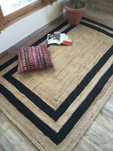 

Rug Runner 100% natural braided jute handmade modern rustic look area carpet rug