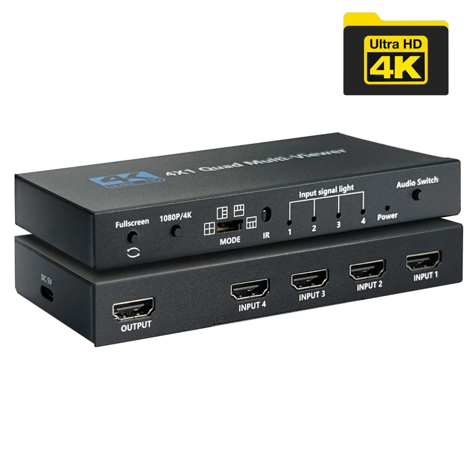 4K HDMI мультипросмотр 4x1 1080p четырехэкранный 4 в 1 бесшовный Переключатель hdmi для PS4