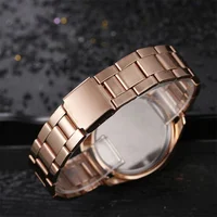 Luxury New Brand Women Watch Fashion with Diamonds Crystal Design Quartz Watches Leisure Rose Gold Stainless Steel Strap Clock 2