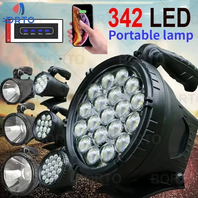 Camping Lantern Rechargeable 2200LM LED Flashlight Lanterns for