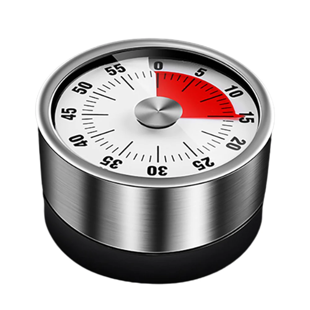 Description Picture 3 of itemStainless Steel Timer Portable Magnetic Attachable Timer Mechanical Countdown Alarm Clock Oven Baking Timer Kitchen Tool