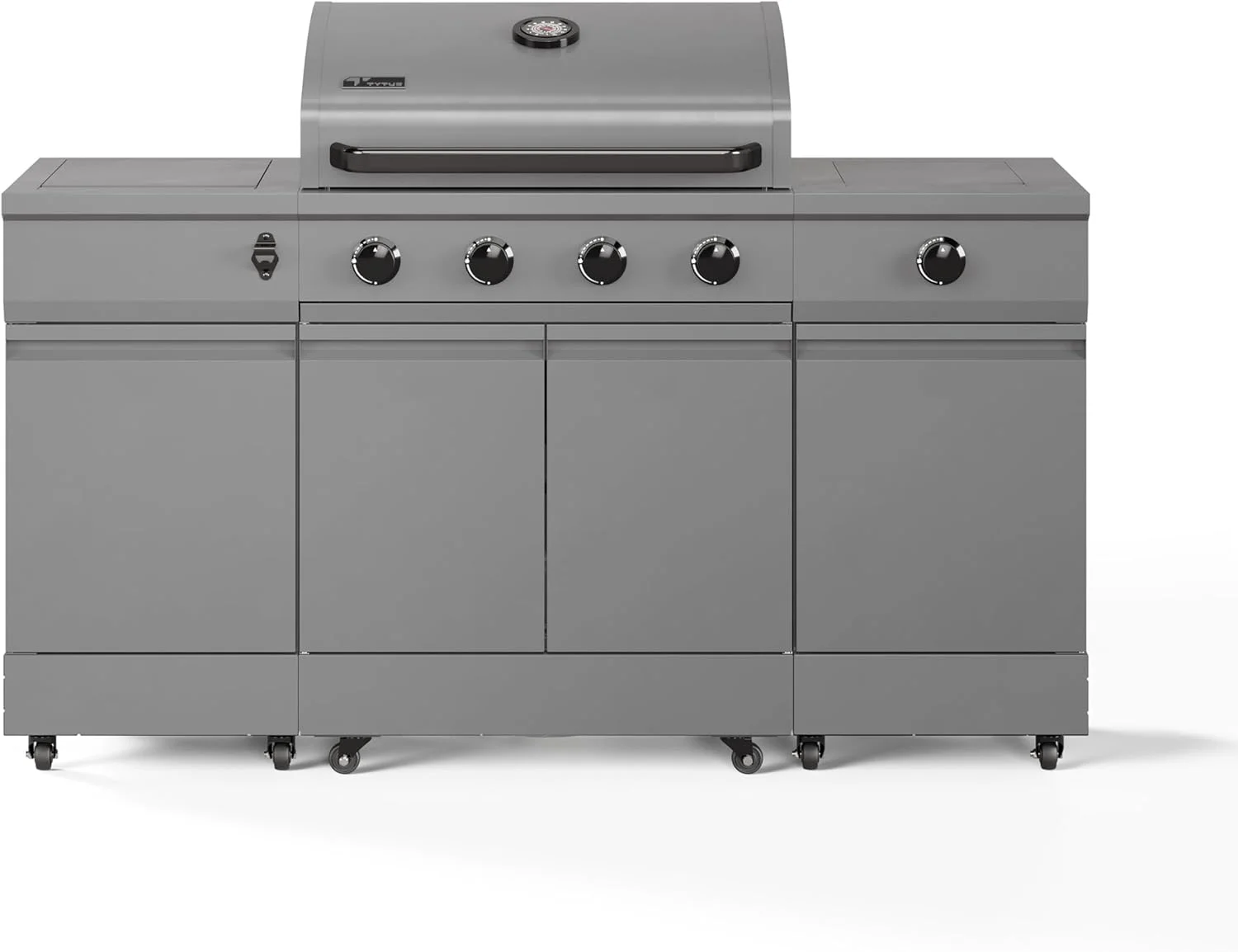 เตาปิ้งย่างเกาะกลาง Tytus Fresno 5 หัวเตา ใช้แก๊สโพรเพนหรือแก๊สธรรมชาติ - พื้นที่ 864 ตารางฟุต ใน พื้นที่ทำอาหาร, เตาปิ้งย่าง 48,000 BTU, เตาด้านข้าง 12,000 BTU 1