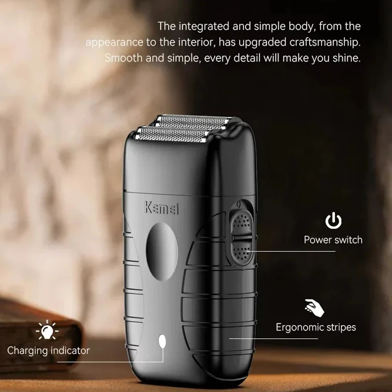 Kemei T95 New Electric Shaver with LED Display Screen Rechargeable Hair Beard Razor Bald Head Shaving for Men 2