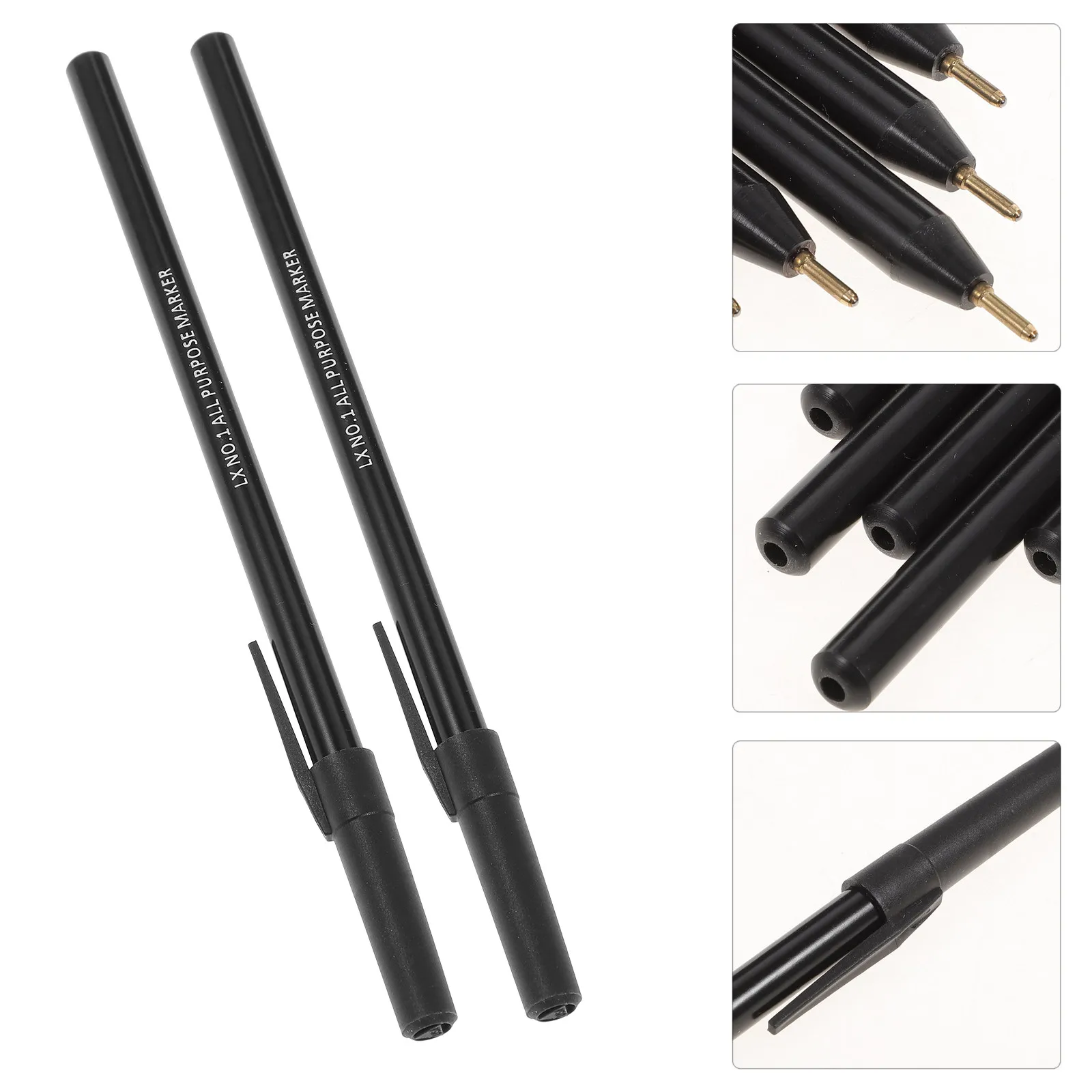 5Pcs 의류 라벨 펜 세탁실용 검정색 영구 마커 세탁 가능한 직물 이름표 드라이 클리닝 마킹 펜
